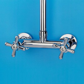 Wandmontage Zwei Griffe Zwei Löcher with Chrom Armatur für die Küche