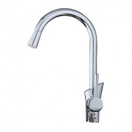 Zeitgenössisch Hoch / High-Arc Mittellage LED with Keramisches Ventil Einhand Ein Loch for Chrom, Armatur für die Küche